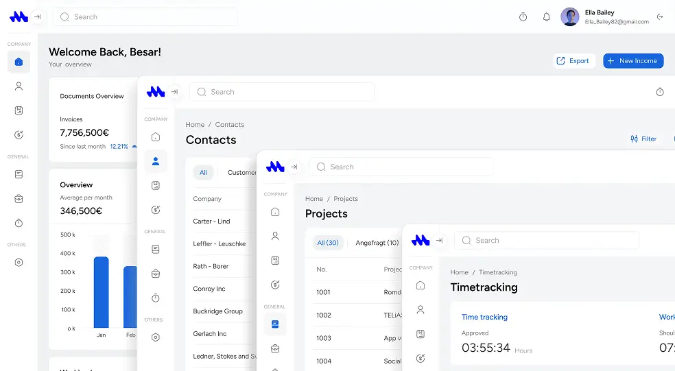 Mesh APP Dashboard Vorschau